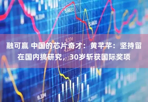 融可赢 中国的芯片奇才：黄芊芊：坚持留在国内搞研究，30岁斩获国际奖项